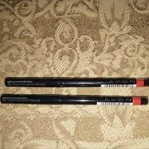 2 Coral Avon Glimmersticks Lip Liners Sealed